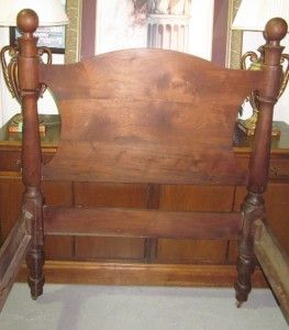 antique mahogany cannonball bed