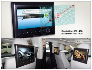 Inch Car Headrest Multimedia Tablet MP5 Player HD Screen with USB 