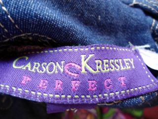 Carson Kressley Perfect Womens Reversible Quilted Jacket Demin Paisley 