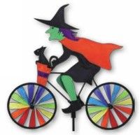 20 Halloween Witch on A Bicycle Lawn Garden Wind Spinner New PR 26852 