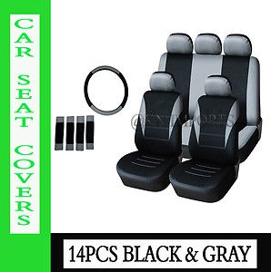   Gray Auto Car Seat Covers Low Back Semi Custom for Car Van SUV