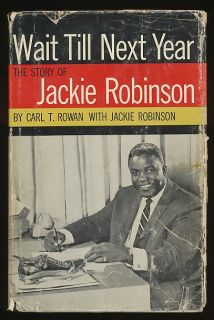   1960 Jackie Robinson Dodgers HC Book PSA DNA by Carl T Rowan