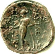 DS Seleucus II,Syria, AE18, Athena Hd/Apollo Standing, Monos