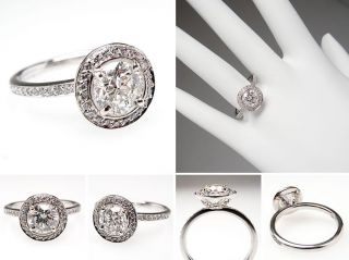 carat diamond halo engagement ring 18k white gold sku dia975 item 