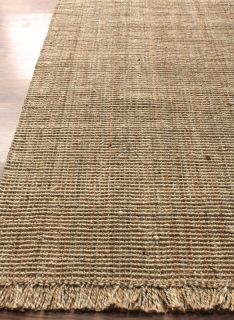 Natural Fiber Jute Area Rug Beige 5x8 New Carpet