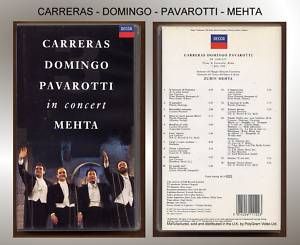 Carreras Domingo Pavarotti in Concert UK PAL VHS