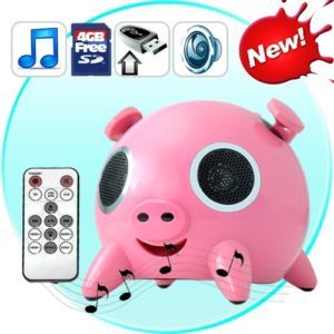 Piggy Desktop Stereo Speaker SD Card USB  Player