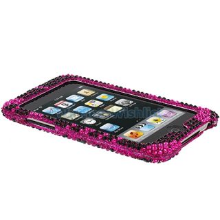   Zebra Rhinestone Bling Case Cover for iPod Touch 3rd 2nd Gen 3G