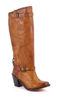 Frye Carmen Leather Saddle Brown Inside Zip Knee High Boot Shoes 7 5 