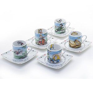 Cardew Alice in Wonderland 10 pc Tea Set *NEW* Cups & Saucers