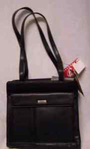 Carryland Black Organizer Handbag Purse w Wallet
