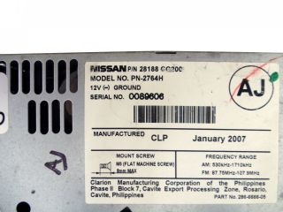 06 07 Nissan Murano Radio Cassette 6 CD Changer Player Bose 28188 