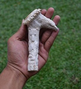 Animal Totem Carving Knife Handle 139 mm in Deer Antler Carving
