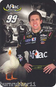 2012 Carl Edwards Aflac 99 NASCAR Sprint Cup Series Postcard