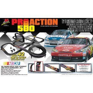    Action 500 Slot Car Race Set NASCAR New Accessories Tracks Race Cars