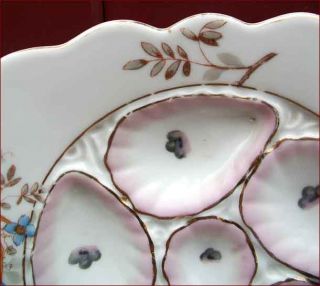 Austrian Porcelain Oyster Plate Gurthez Carlsbad 1900