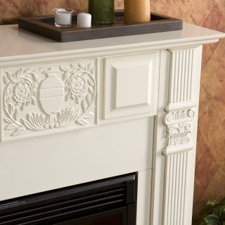   warranties fa8778e lasalle carved ivory electric fireplace featuring
