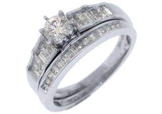 Carat Womens Diamond Engagement Ring Wedding Band Bridal Set Round 