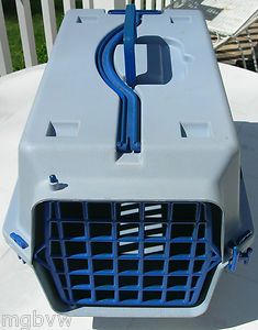 Cat Carrier on Wheels and Pull Handle All Plastic for Easy Cleaning 