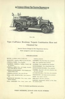 American LaFrance Catalog 10 CD 1926 Fire Fighting EQP