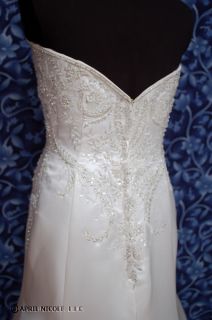 Casablanca 1867 Ivory Flared Skirt Strapless Wedding Dress NWT