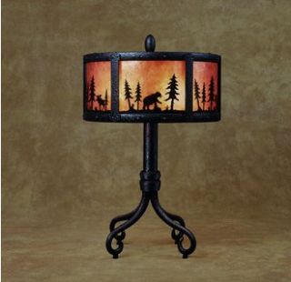 Casablanca Textured Matte Black Rustic / Country Table Lamp from the 