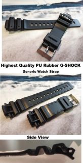 Casio G Shock Series PU Rubber Watch Strap 16mm 25mm