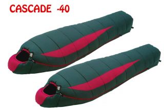 Cascade 40 Degree Winter Bags Matched Zip Together Set by High Peak 