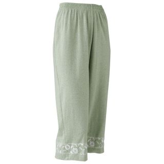 Cathy Daniels Embroidered Pull on Capris Wms SM $42 NWT