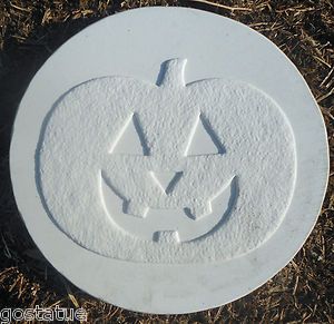   Pumpkin Stepping Stone Plastic Mold Garden Casting Mold
