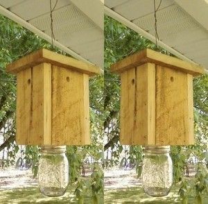 Pair of Carpenter Bee traps    Thats 2 bee trapping 