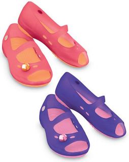 Crocs Carlie Flat Gilrs Ballerina Kids Shoes All Sizes