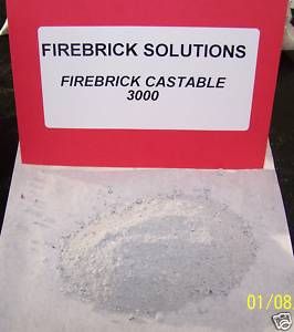 Firebrick Refractory Castable Concrete 3000 10 Bag
