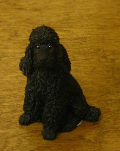 Castagna Mini Animal Figurines 369N BLACK POODLE Made in Italy Mint 