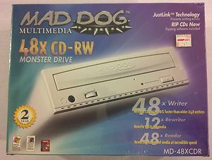   BOX Mad Dog Multimedia 48X CD RW Monster Drive NERO CD Burner Software