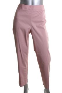 DKNY New Pink Twill Clean Ankle Side Zip Casual Pants 12 BHFO