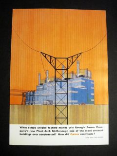1964 Georgia Power Co Plant Jack McDonough Carnes Ad