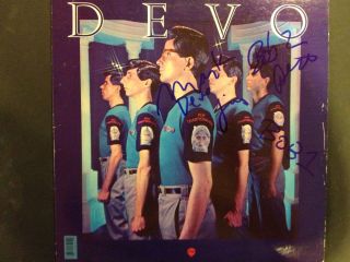 Devo New Traditionalists Signed Autograph LP Record by 4
