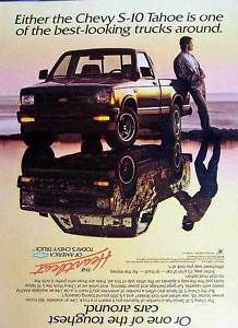 1989 Chevy Truck Heartbeat of America Mirrored View Ad