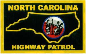 Inside North Carolina Highway Patrol Window Decal
