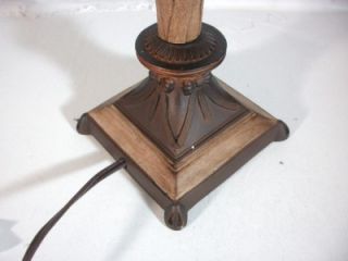 Kirklands Cedar Creek Collection Buffet Lamp with Beaded Fabric Shade 