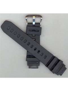 Genuine Factory Casio 16mm Black Resin Replacement Watch Band 