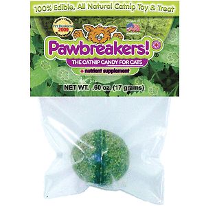 Pawbreakers Plus Hard Edible Catnip Ball Kitten Cat Toy Treat Fun Yum 