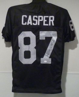 Dave Casper Autographed Signed Oakland Raiders Black Size XL Jersey w 
