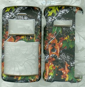Rubberized Camo Leaves Phone Hard Cover Case LG enV3 VX9200 VX 9200 