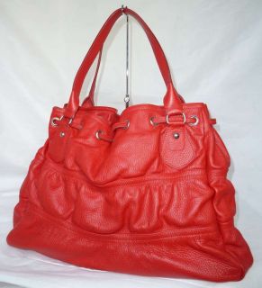 LARGE Cavalcanti Collection Made in Italy Red Leather Slouchy Tote 