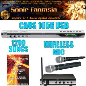 Cavs Karaoke Player 105g USB 1200 SCDG Songs G Data Disc Wireless 