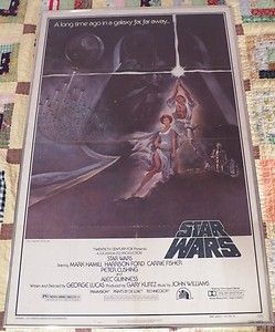 Original 1977 STAR WARS theatrical poster ONE SHEET   STYLE A