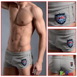 New Casual Shorts Home Pants Mens Boxers Briefs Underwear Color Grey 