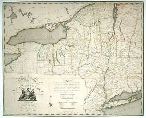 1804 NY Map Carthage Staten Island Westfield Phoenicia